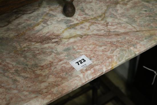 A marble top table, H.84cm